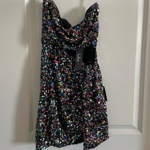 Lulu’s Sequin Cutout Dress